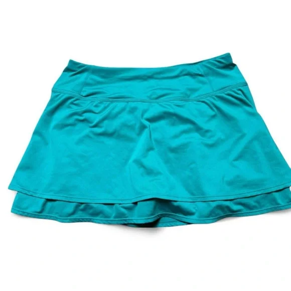 Teal Athleta Skort with Built-in Shorts & Stretchy Waistband Size S Tennis Golf - Picture 2 of 8